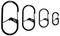 Karabinki z serii 'G-Series' w czterech rozmiarach, oznaczone od '#4' do '#1', ułożone od największego do najmniejszego. Czarne z oznakowaniem marki 'Nite Ize'.