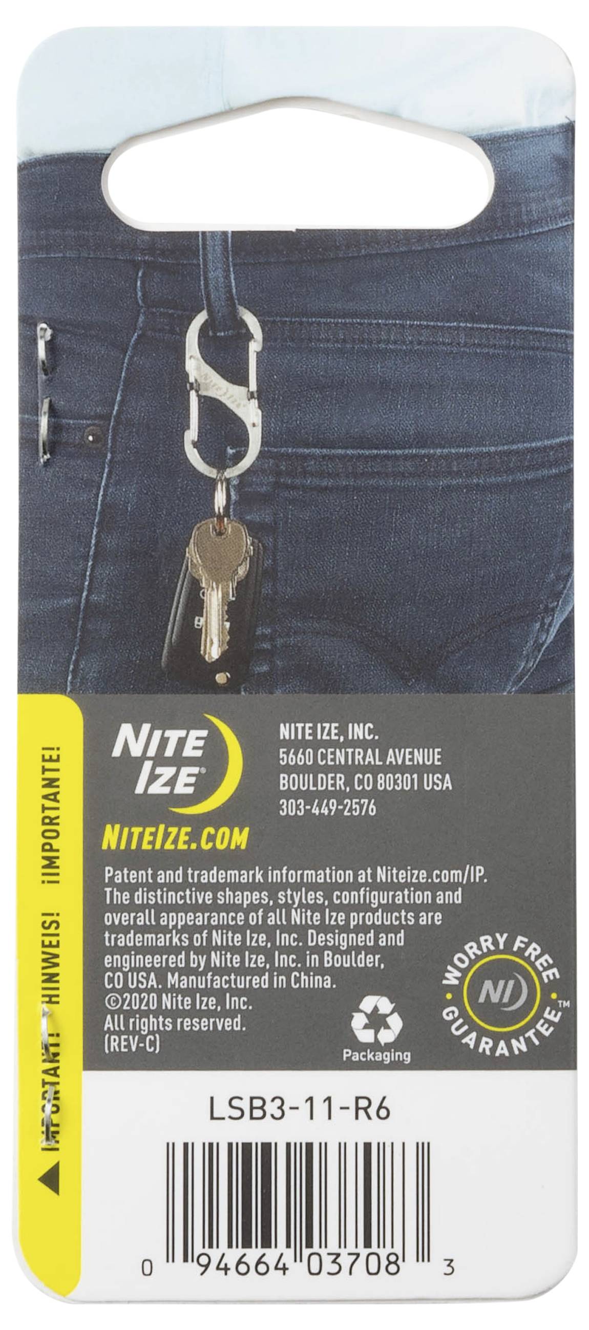 NITE Ize NI-LSB3-11-R6 67,97 мм x 30,09 мм x 6,83 мм 1 шт.