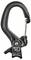 Metalowy brelok karabińczyk oznaczony etykietą 'Nite Ize', przeznaczony do linek o średnicy od 2 mm do 5 mm, wyposażony jest w zatrzask do mocowania małych przedmiotów.