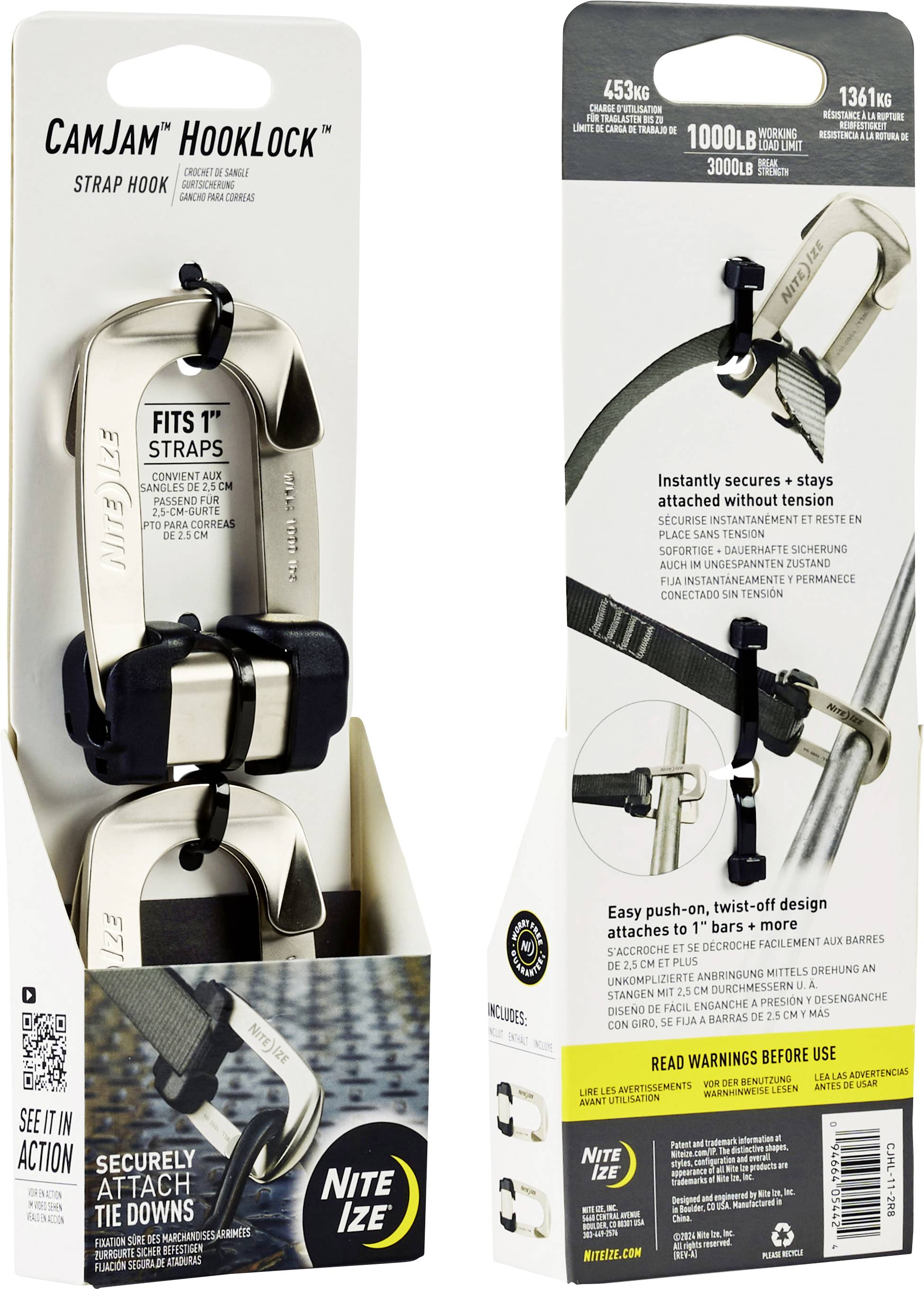 Двосекційний натяжний ремінь NITE Ize NI-CJHL-11-2R8 (Д x Ш x В) 107 x 49,3 x 28,2 мм