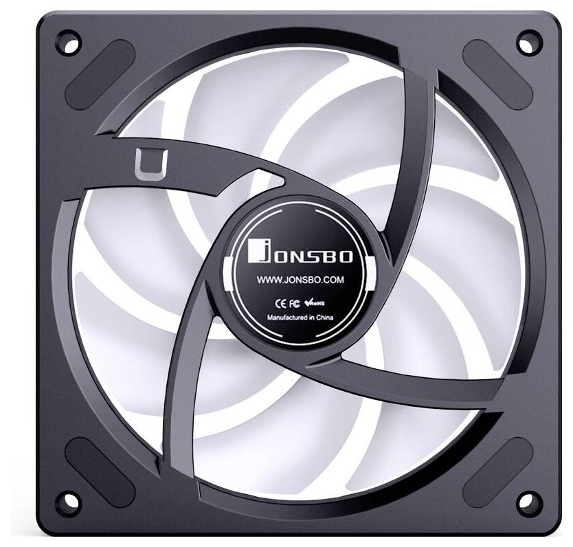 Вентилятор Jonsbo ZB-120 для корпусу ПК, чорний (Ш x В x Г) 120 x 28 x 120 мм