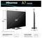 Telewizor Hisense A7 QLED, 65 cali, wymiary: szerokość 1446 mm, wysokość 836 mm, głębokość 76 mm. Rozmiar mocowania VESA 400x400 mm. Waga produktu: 19,2 kg.