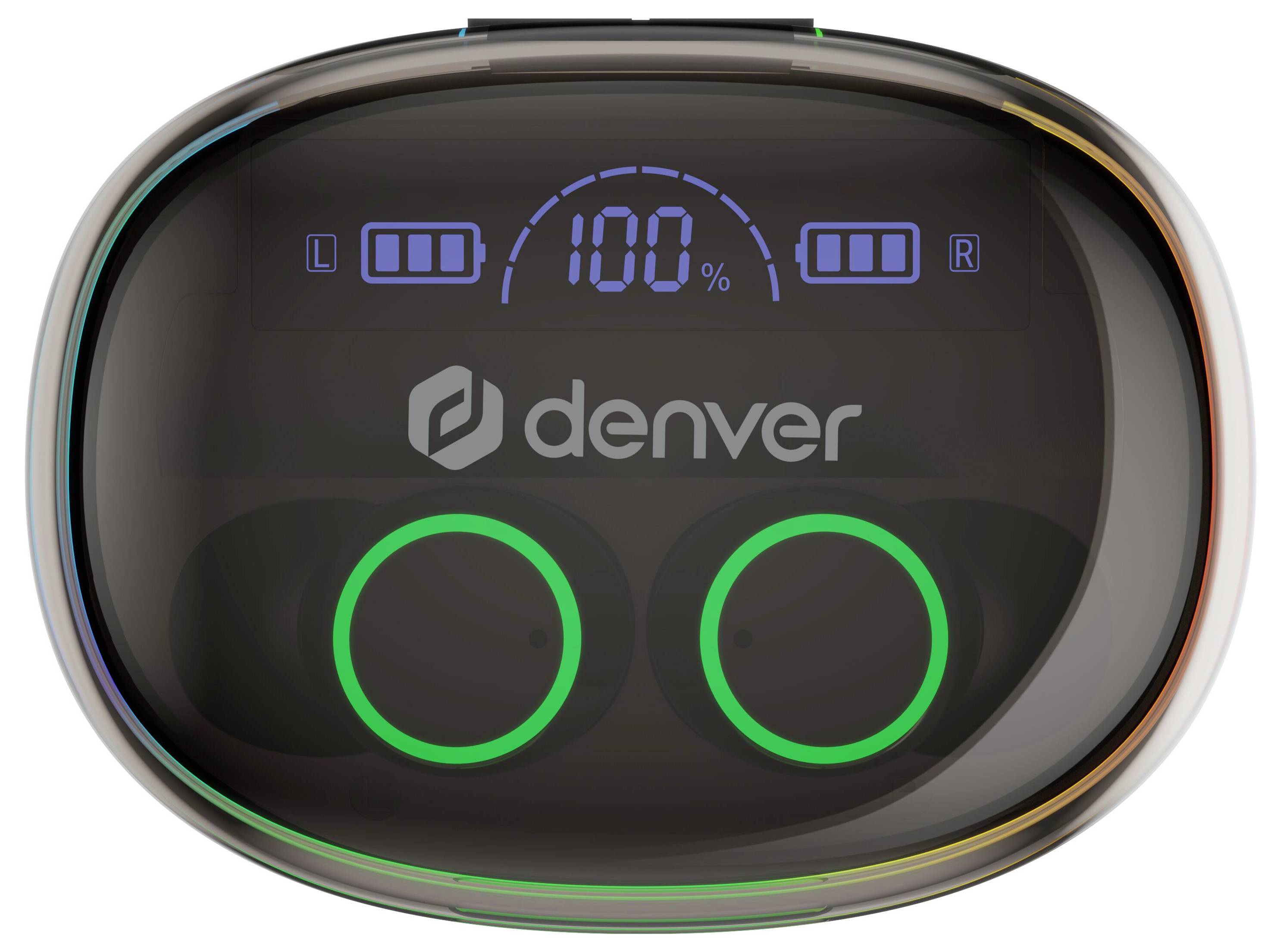 Denver TWE-55 Bluetooth-навушники-вкладиші, бездротові стерео чорного кольору, мікрофон із шумозаглушенням, футляр для перенесення
