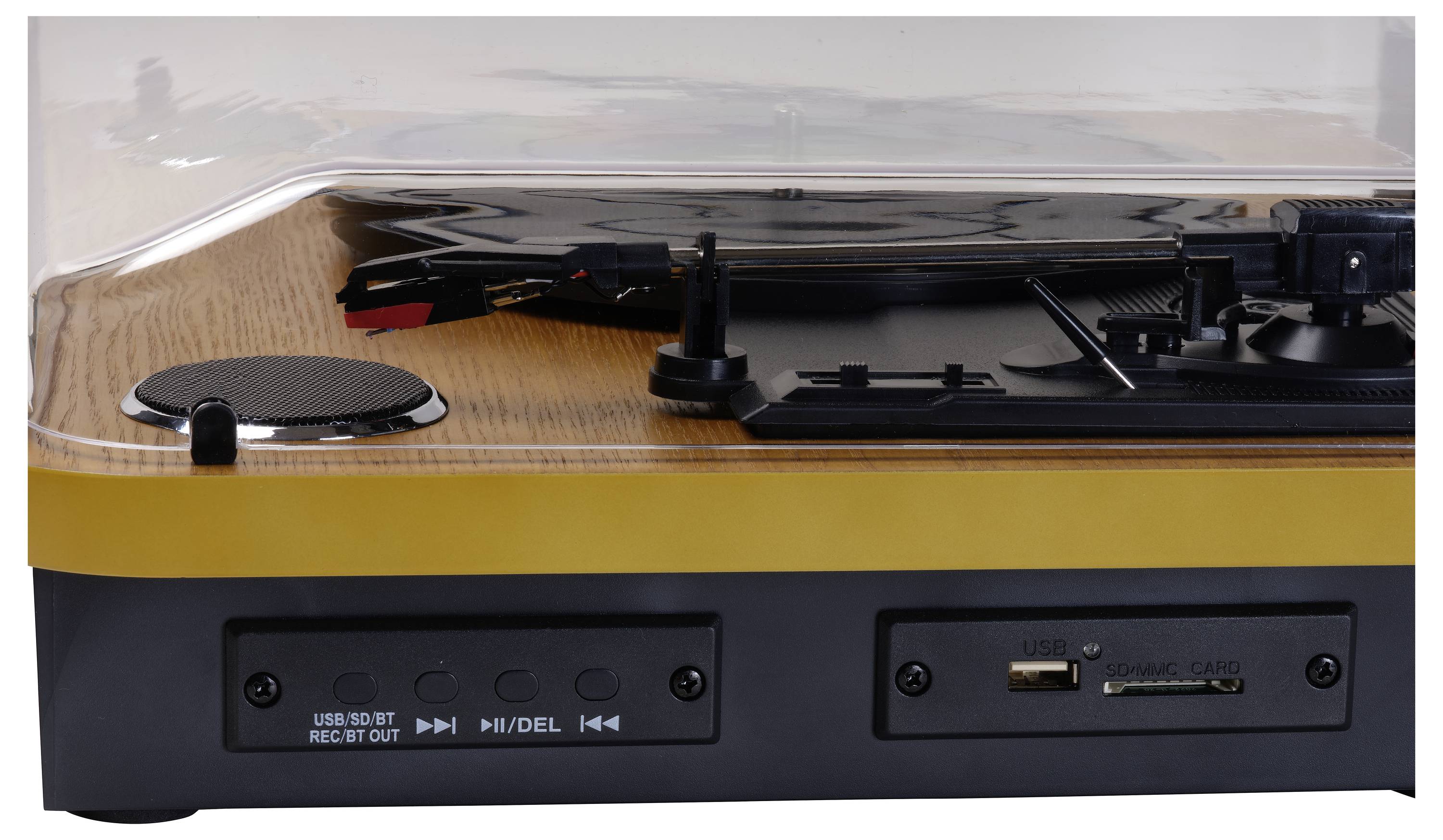 Дерев'яний програвач вертушок Denver VPL-230LW, чорний