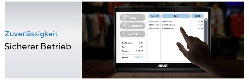 Asus All-in-One PC AiO E16 39.6 cm (15.6 cal) Full HD Intel® Celeron® N4500 2.8 GHz 8 GB RAM 256 GB SSD Intel Grafika UH-8