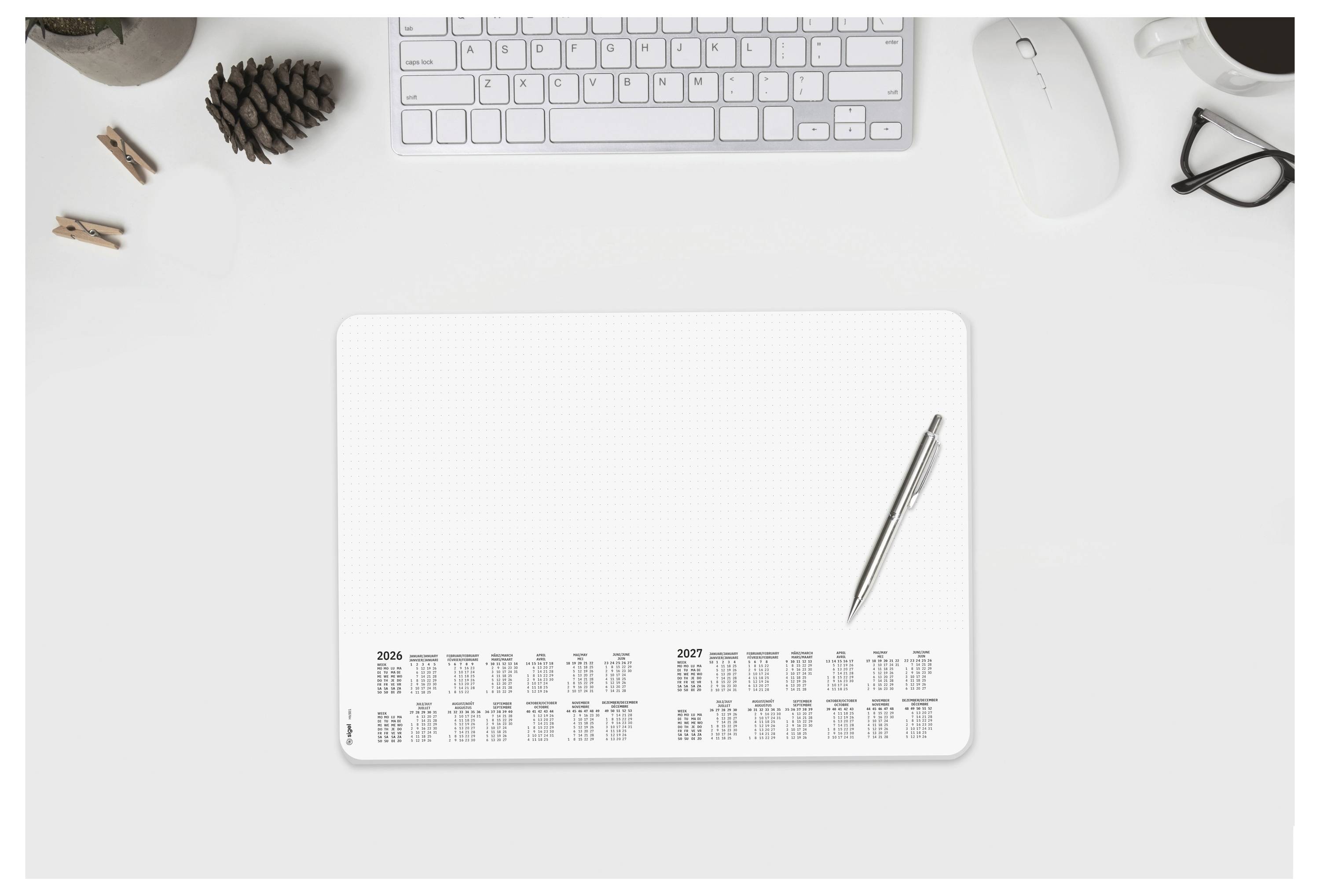 Настольный коврик Sigel H6501, белый (Ш x В) 42 мм x 297 мм