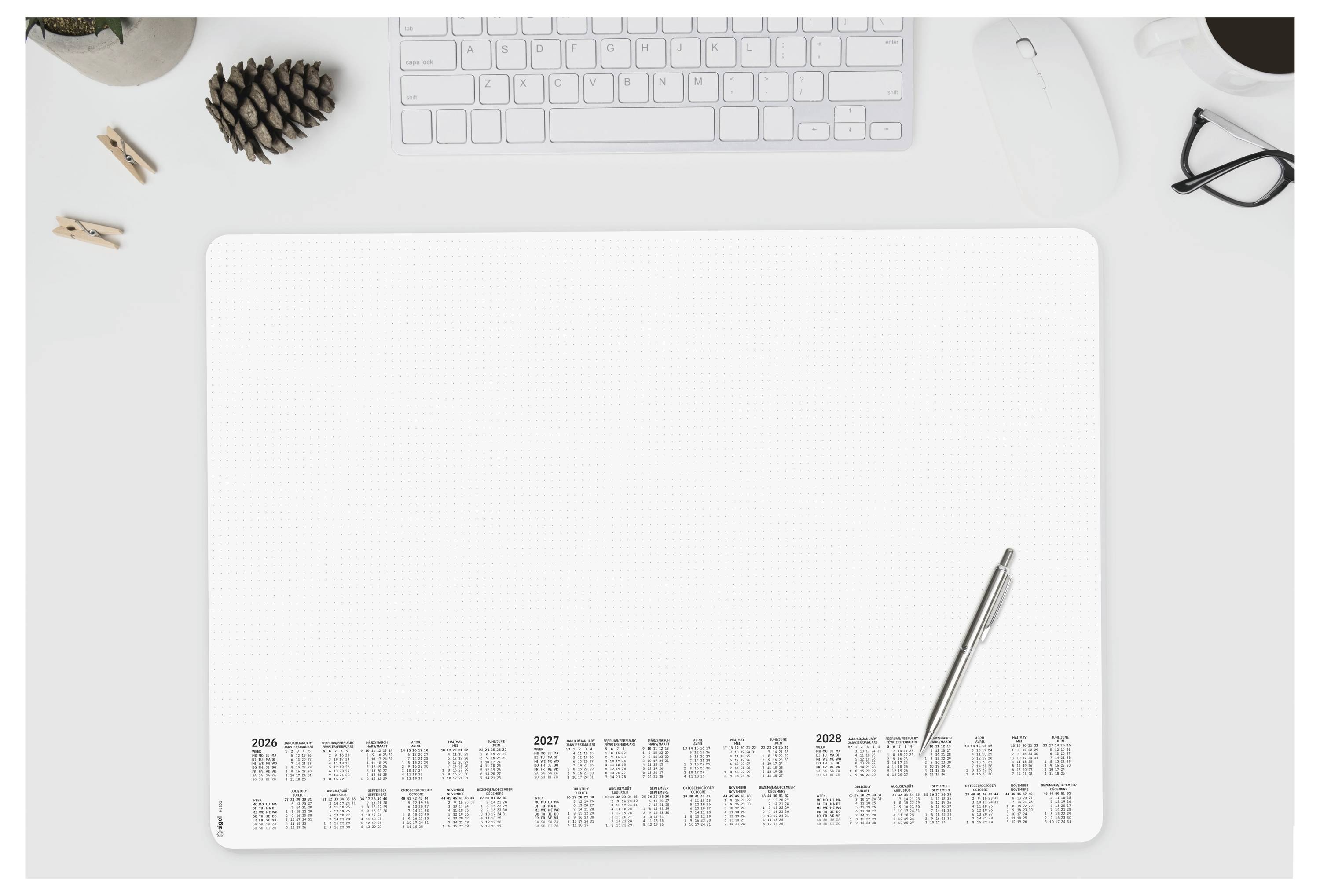 Підкладка для столу Sigel H6301 Біла (Ш x В) 59,50 см x 41 см