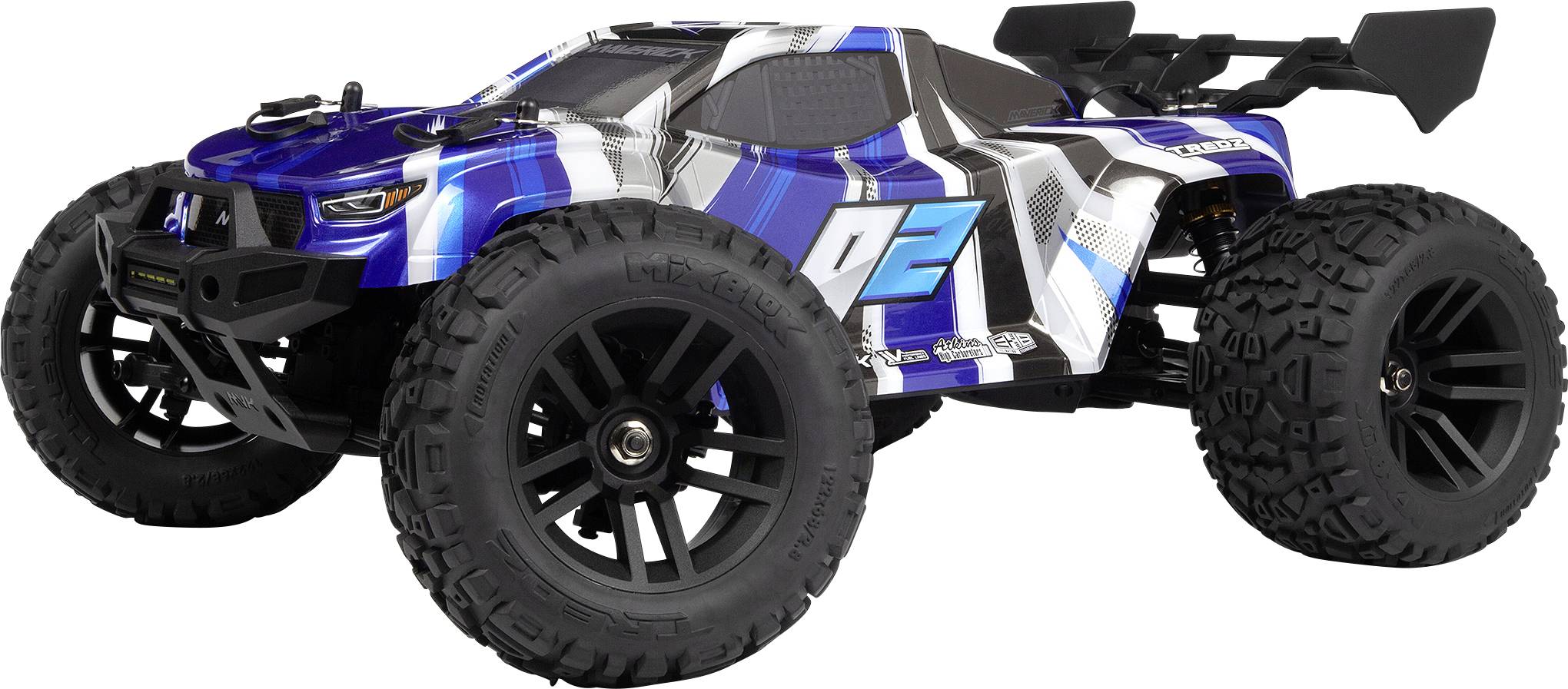 Maverick Quantum2 XT 1/10 синьо-білий, чорний Brushed 1:10 RC модель автомобіля Monstertruck Повний привід 2,4 ГГц
