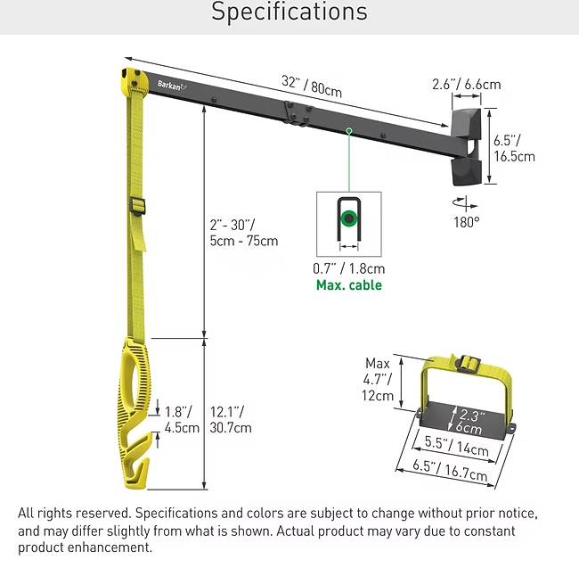 Barkan Uchwyt na kabel ścienny-6