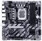 Płyta główna GIGABYTE z gniazdem LGA 1700, slotami pamięci DDR5, slotami rozszerzeń PCIe oraz różnymi portami do łączności i zasilania.