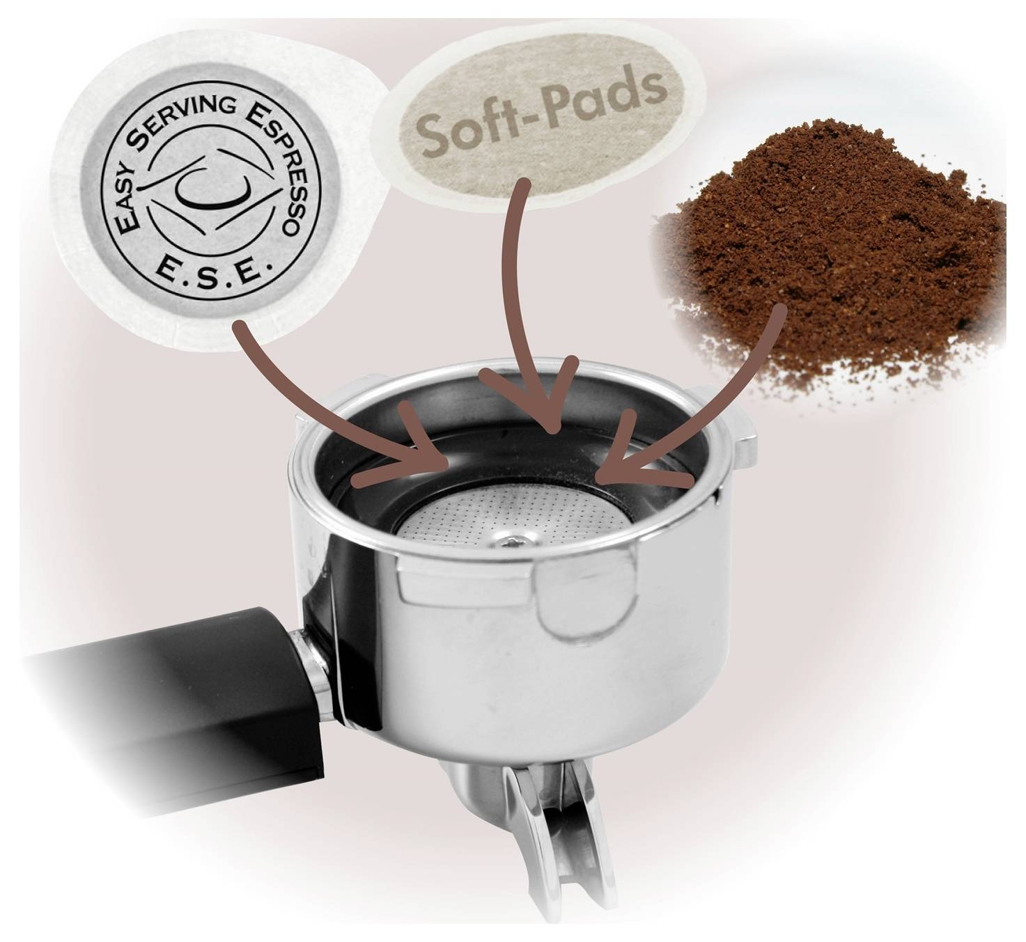 Кавомашина Trisa Espresso Perfetto, чорна, з нержавіючої сталі, 1275 Вт