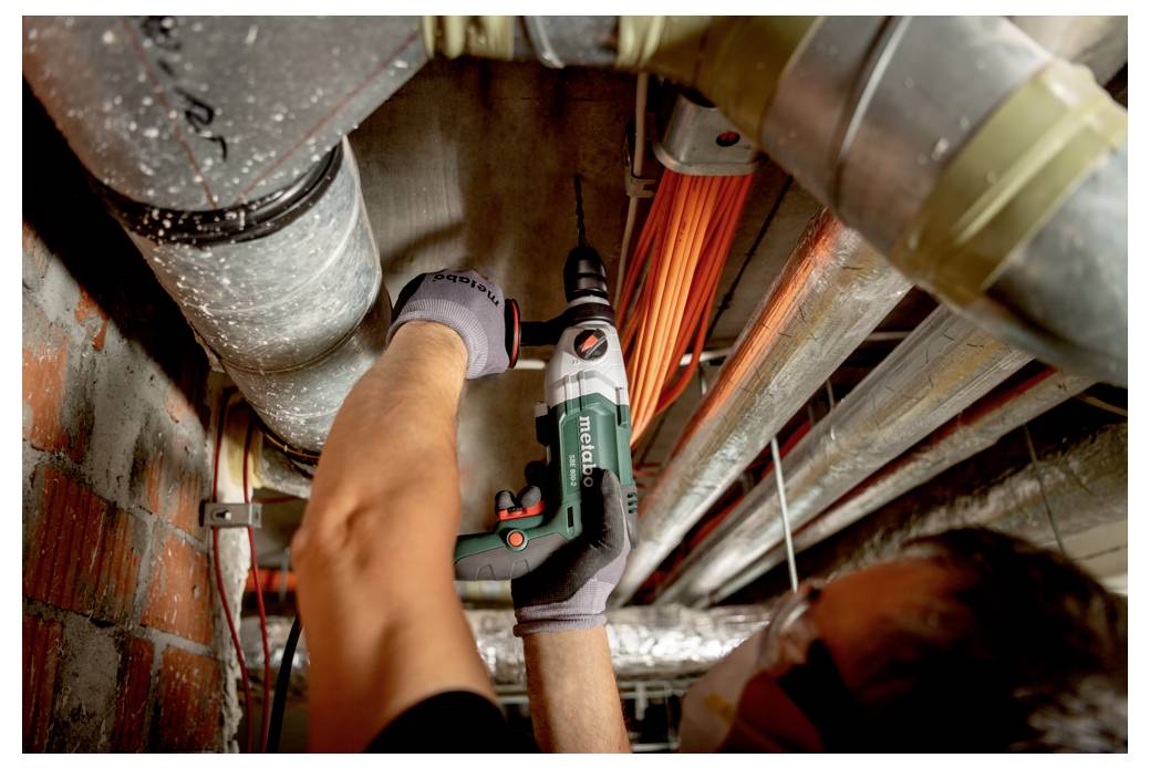 Ударний дриль Metabo SBE 800-2 з 2 швидкостями, потужністю 800 Вт