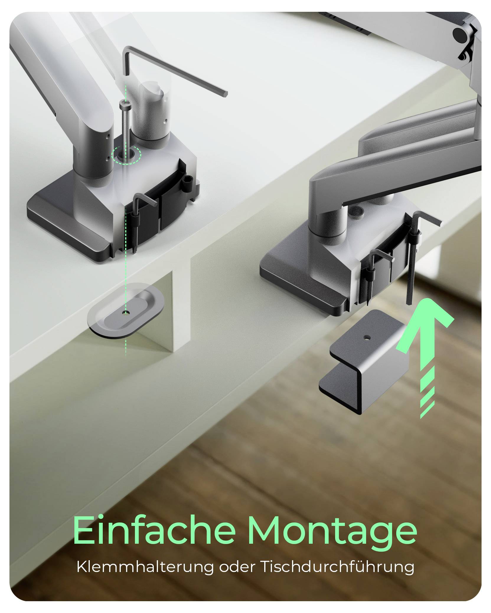 ICY BOX Тримач монітора, настільний Monitorständer für zwei Monitore 2 Display 81,3 см (32