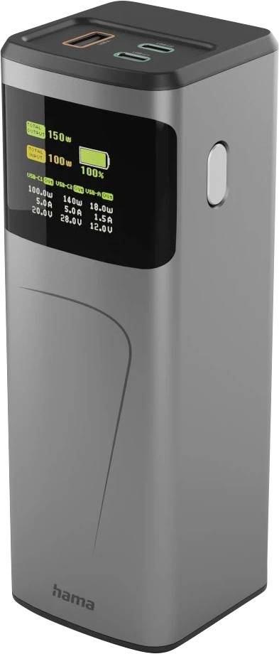 Зовнішній акумулятор Hama High Power Power Delivery 3.0 Li-Ion 24000 мАг, USB-C®, USB-A