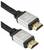 Dwa kable HDMI 4K z czarnym, plecionym oplotem i złoconymi złączami.