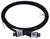 Czarny kabel HDMI oznaczony napisem 'HDMI 4K' na obu końcach, starannie zwinięty i związany opaskami.