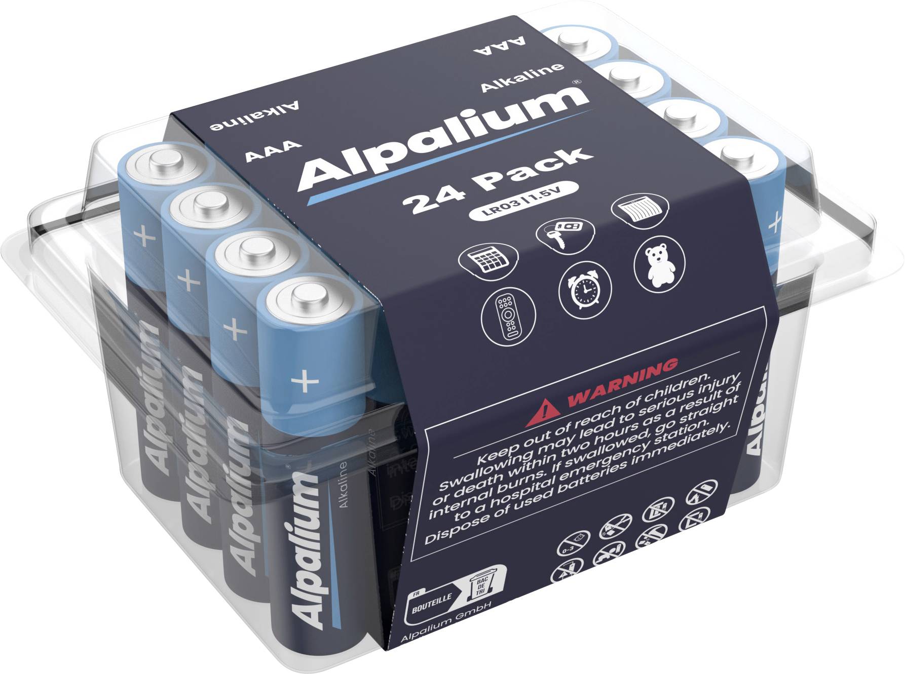 AAA/R03 Батарейка Alpalium 1,5 В 24 шт.
