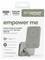 Opakowanie powerbanku 'empower me' z bezprzewodowym ładowaniem, 5000mAh, z wysuwanką do podparcia. Zawiera 1x Bezprzewodowe 15W, 1x USB-C 20W. Kompatybilny z MagSafe.