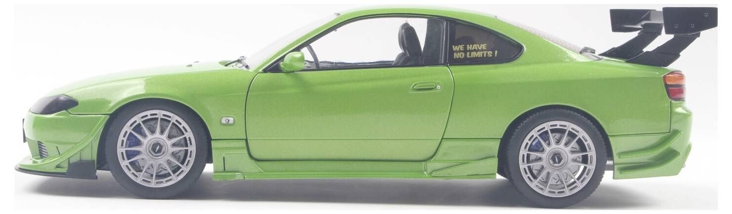 Модель автомобіля Solido Nissan Silvia S15 SPEC-R AERO, готова до використання в зеленому кольорі