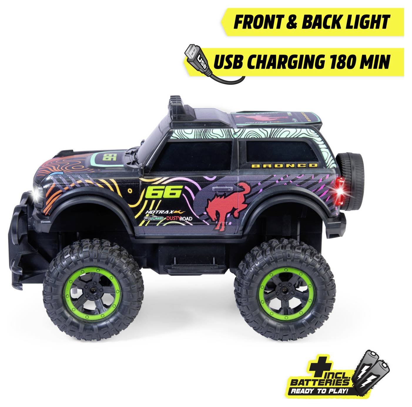 Dickie Toys 201106017 RC Ford Bronco, RTR 1:16 RC автомобіль для початківців Електричний позашляховик