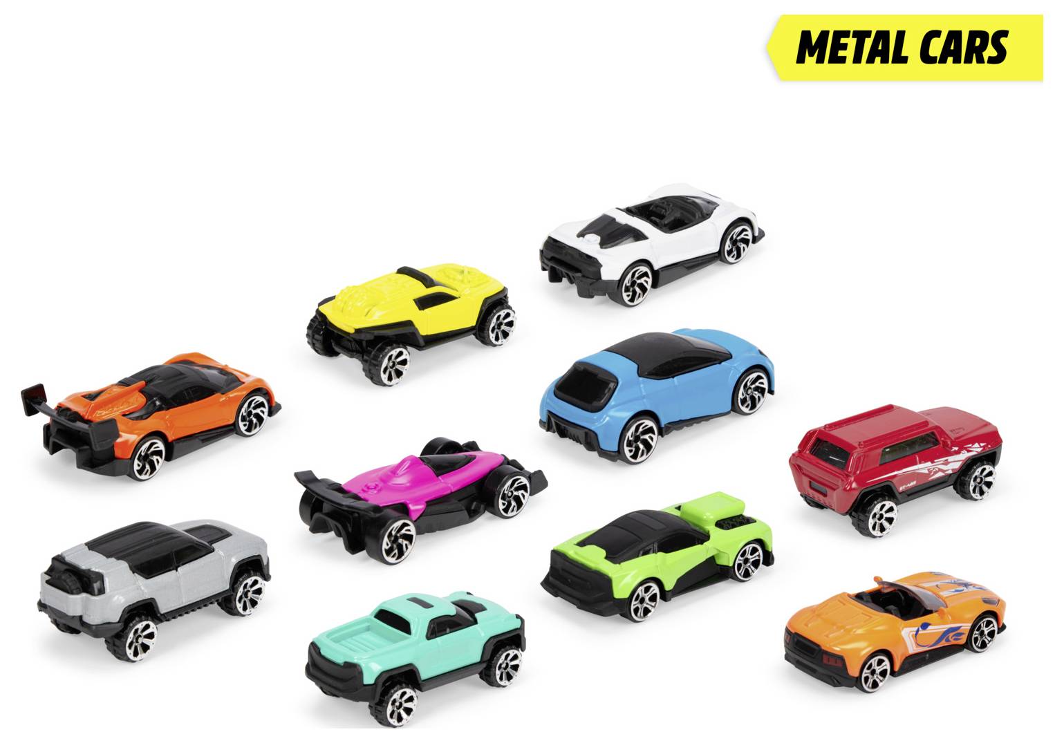 Набір з 10 готових литих моделей автомобілів Dickie Toys