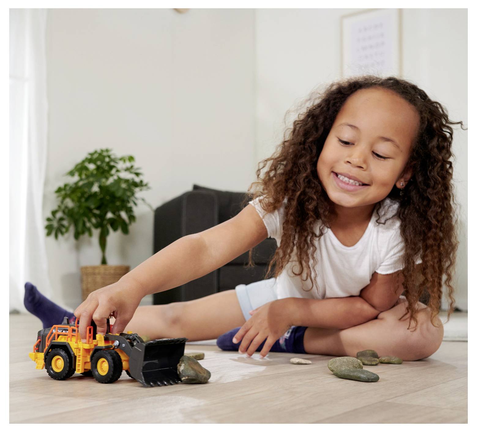 Модель будівельної машини, готова до використання з колесним навантажувачем Majorette Volvo