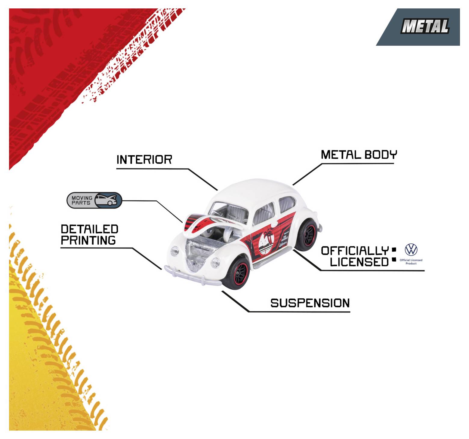 Подарунковий набір Majorette Volkswagen (VW) з 5 предметів, готова модель автомобіля