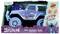 Zabawkowy samochód zdalnie sterowany Jeep Wrangler w motywie "Stitch" w niebieskim opakowaniu z obrazkami Sticha, z rekomendacją wiekową 6+ oraz logo.