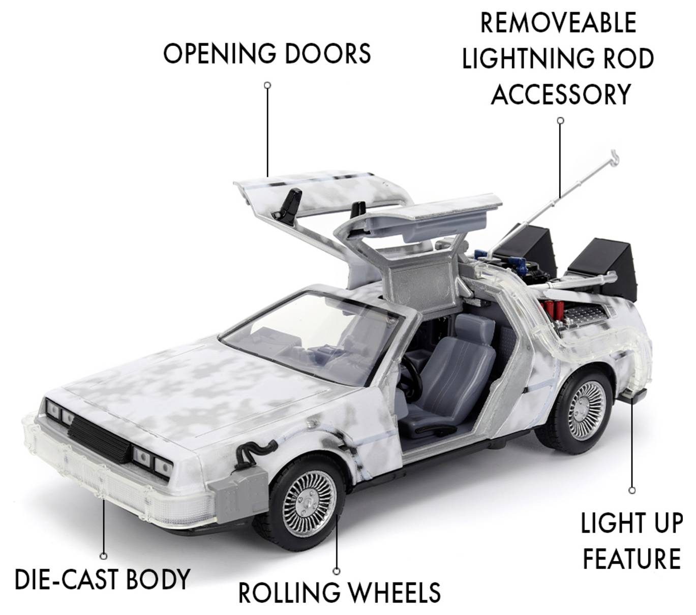JADA TOYS Машина часу Назад у майбутнє Фрост готова модель Модель автомобіля