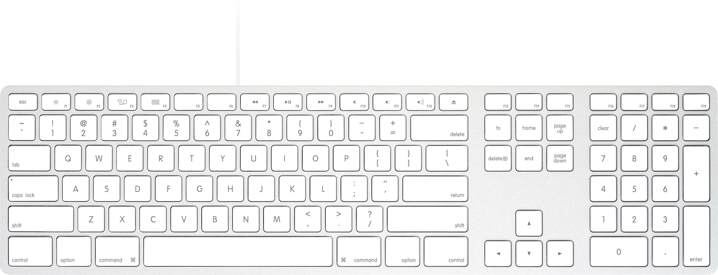 Дротова клавіатура Matias Matias з USB-C® для Mac – срібляста – версія для США, англійська (США), QWERTY, Mac