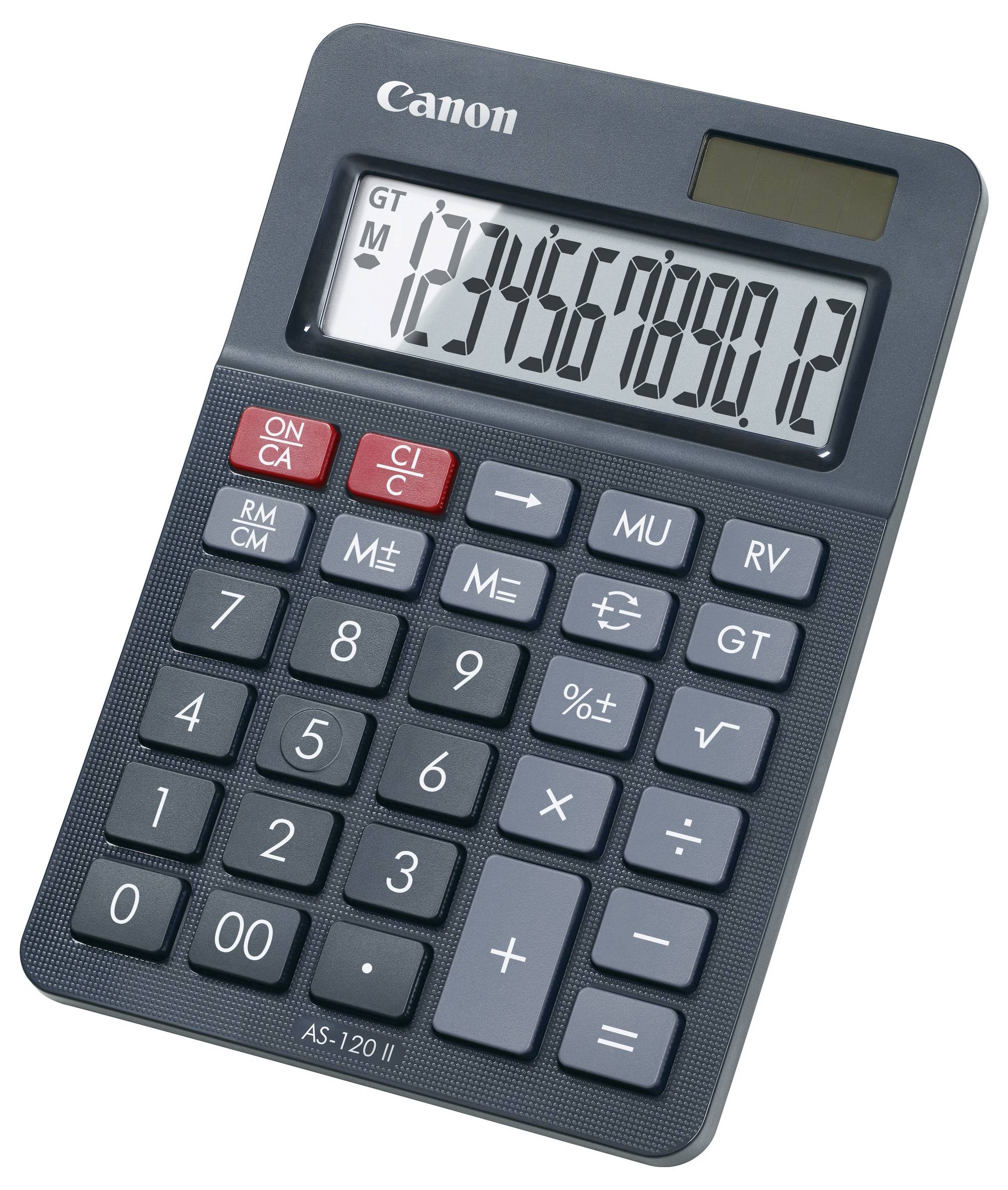Настільний калькулятор Canon AS-120 II, чорний (Ш x В x Г) 144 x 29 x 100 мм