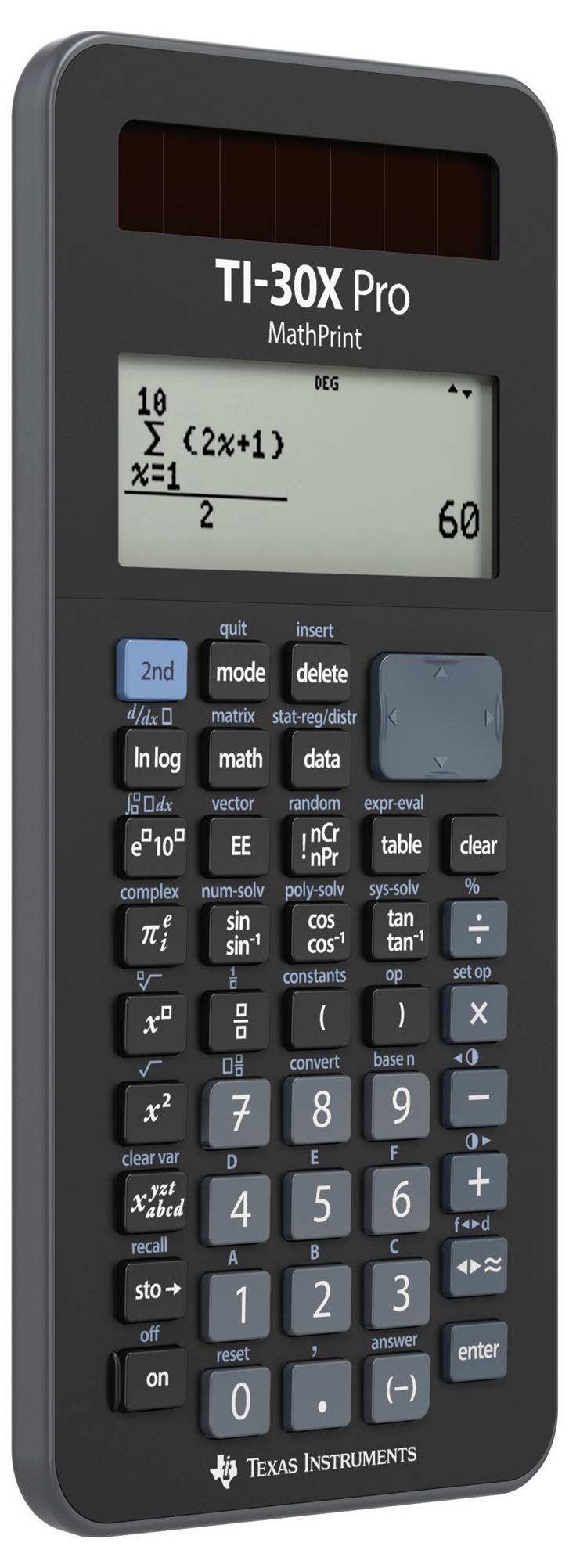 Texas Instruments TI-30 X Pro Kalkulator szkolny antracytowy (S x W x G) 104 x 195 x 38 mm-1