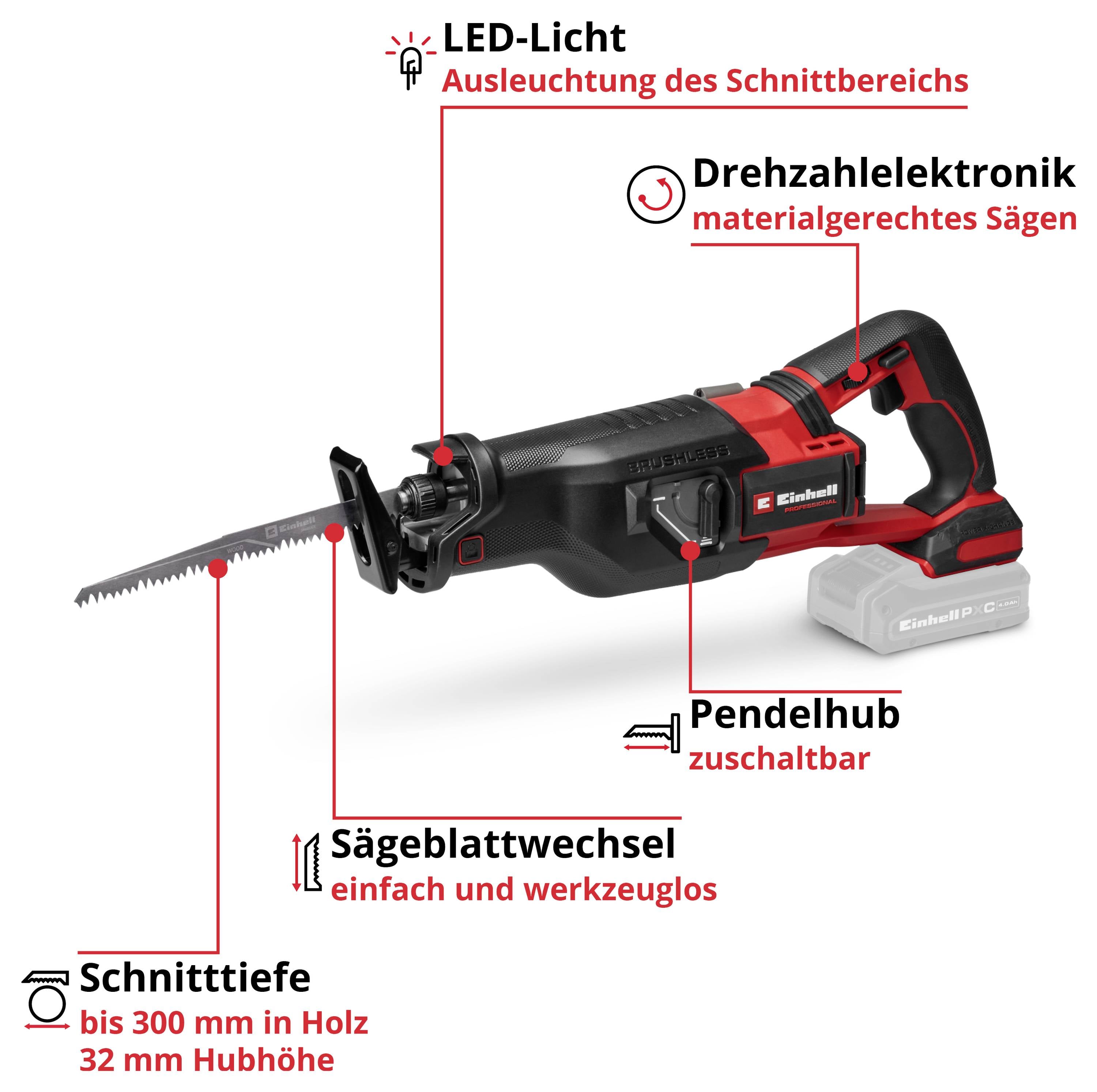 Einhell Professional TP-AP 18/32 Li BL - Solo Акумуляторний універсальний ніж 4326295 без акумулятора, без зарядного пристрою, без
