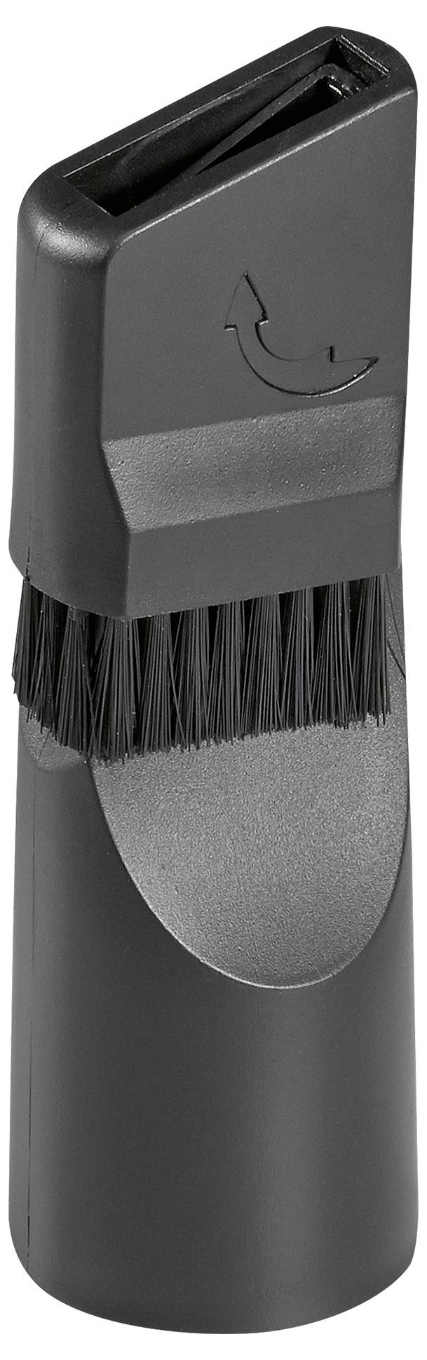 Nasadka do odkurzacza łącząca funkcje szczotki i narzędzia do szczelin, przeznaczona do czyszczenia trudno dostępnych miejsc i powierzchni.