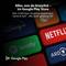 Ekran telewizora z logo usług streamingowych takich jak Disney+, Spotify i Netflix. Tekst: Wszystko, czego potrzebujesz – w sklepie Google Play.