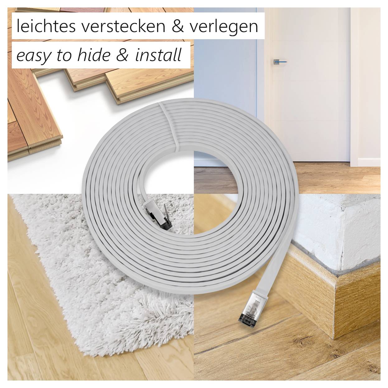 Кабель мережі Maxtrack TI56-15L, 1 шт., RJ45, CAT 8.1, U/FTP, 15 м, білий