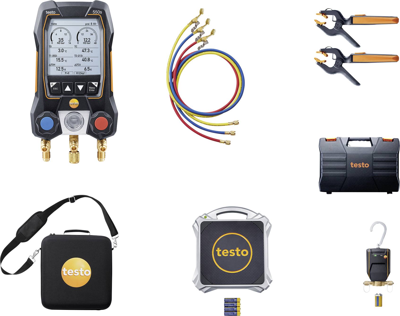 Професійний набір для теплових насосів testo 550s - set S тиск, температура, вакуум