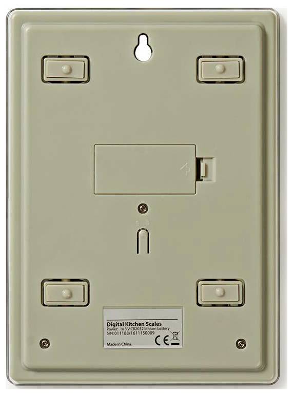 Цифрові кухонні ваги Nedis KASC113VA, діапазон вимірювання макс. = 5 кг, різнокольорові, 140 x 15 x 195