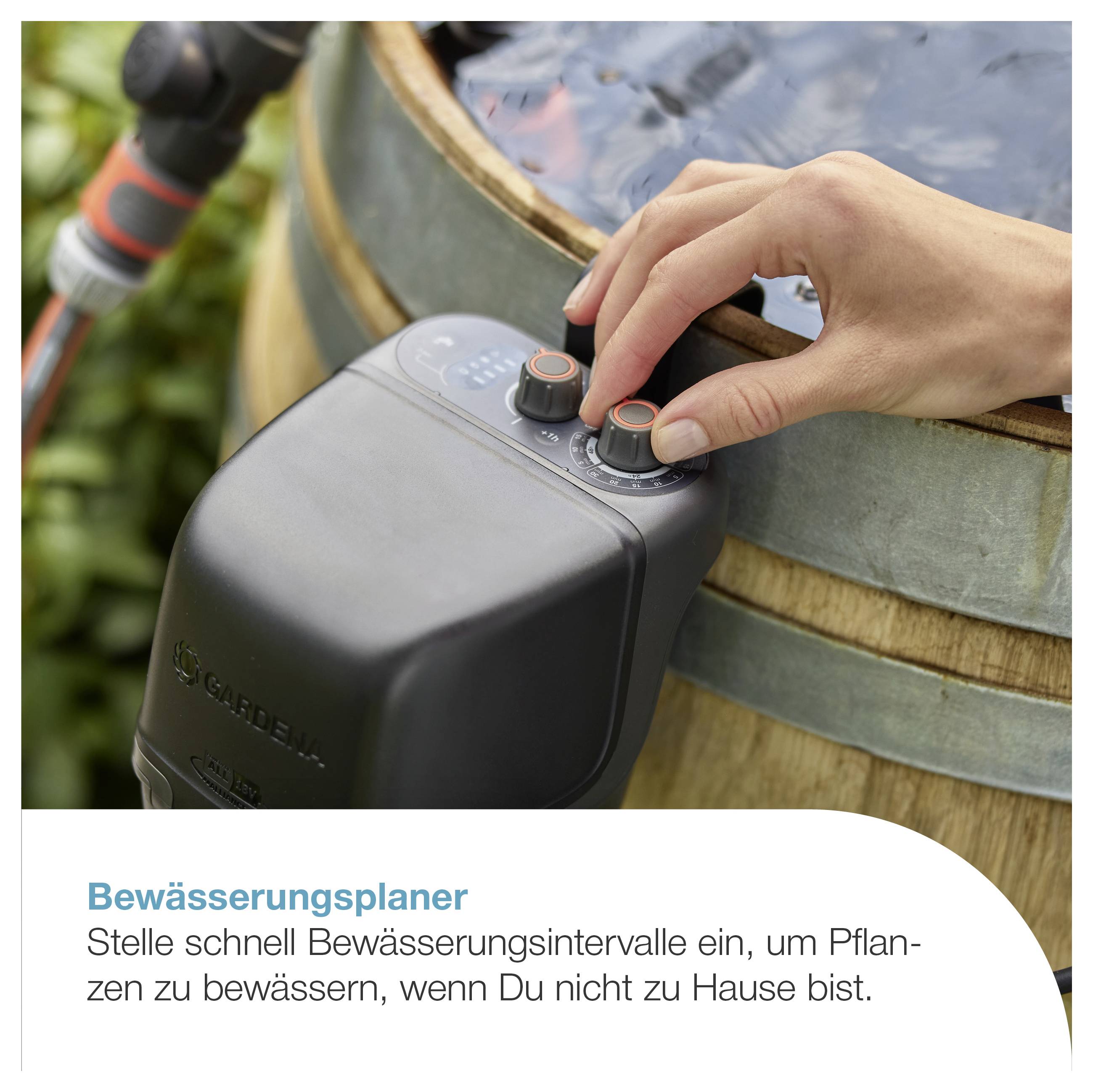 GARDENA Akku-Regenfasspumpe 2400 ComfortAutomatic 18V P4A solo System pozyskiwania deszczówki 2400 l/h 1.8 m-2