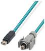 Phoenix Contact Kabel USB USB 2.0 Złącze męskie USB-B, Złącze męskie USB-A 2.00 m niebieski ekranowanie 1653919