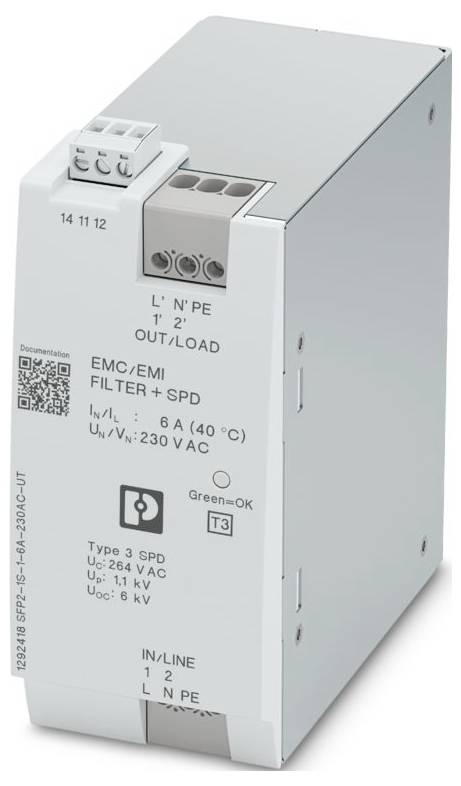 Filtr EMV Phoenix Contact SFP2-1S-1-6A-230AC-UT 1292418 6 A 1 szt.-0
