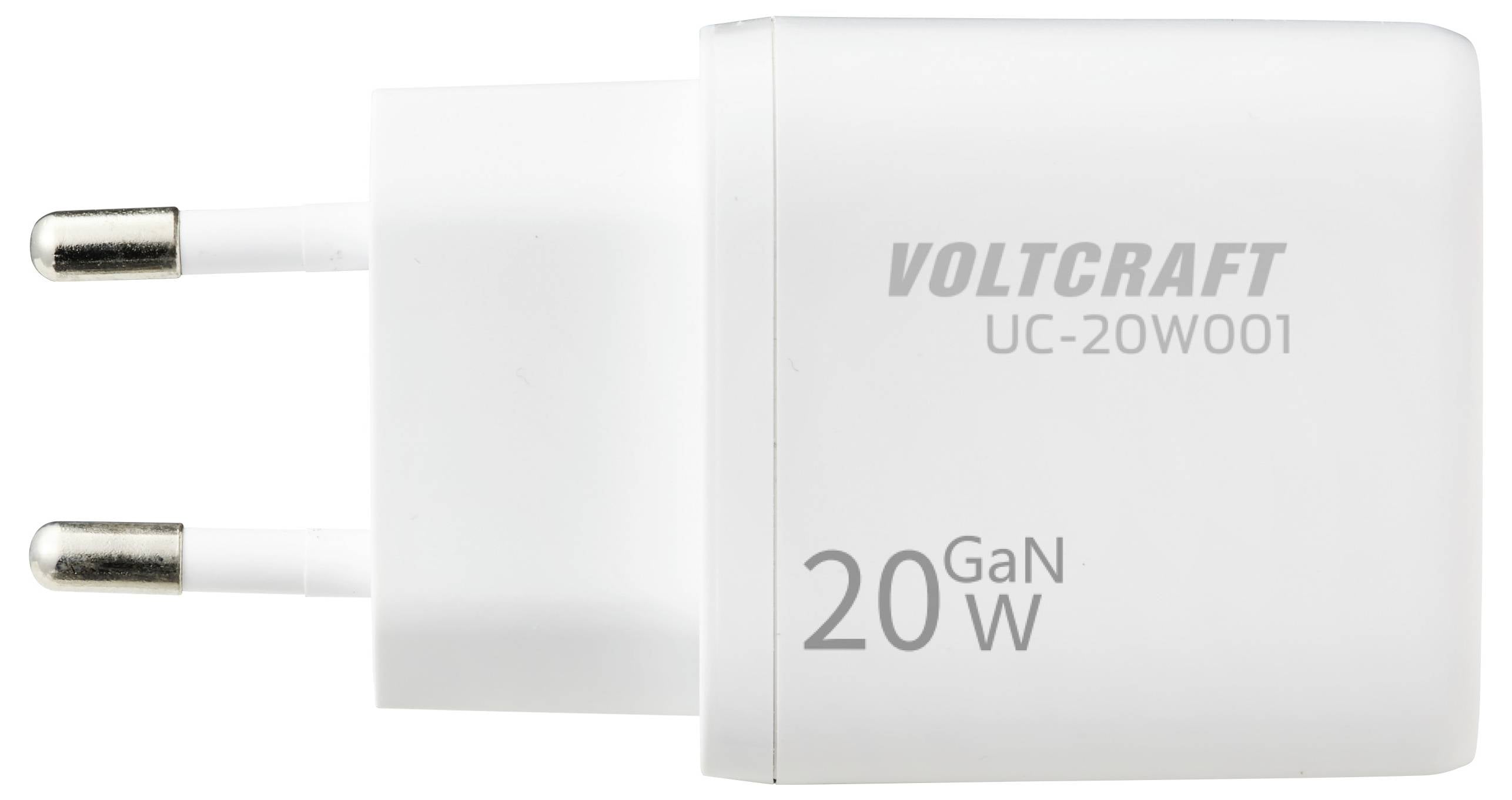 Зарядний пристрій VOLTCRAFT UC-20W001 USB 20 Вт 1x USB-C® Fast Charge, Power Delivery 3.0 White GaN