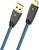 Kabel w oplocie z pozłacanym złączem USB Type-A po jednej stronie oraz pozłacanym złączem USB Type-C oznaczonym '60W' po drugiej stronie.