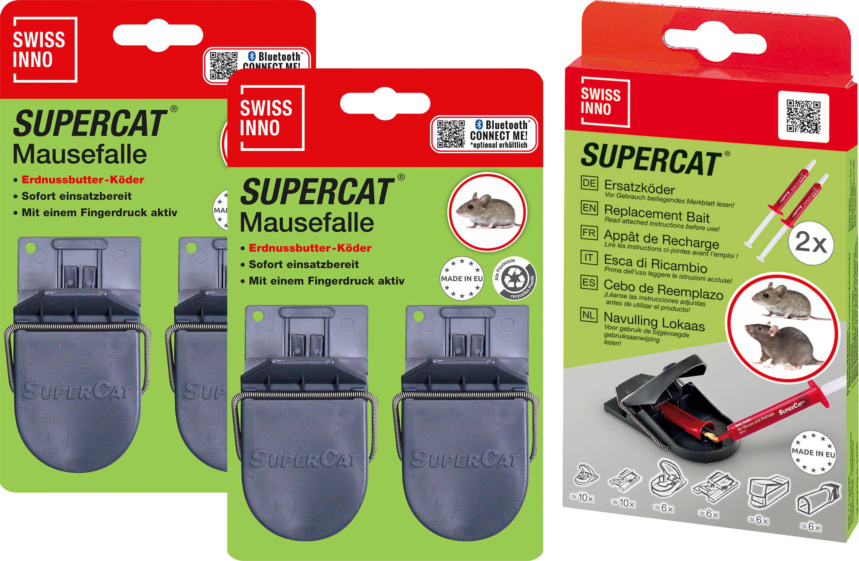 Мишоловка Swissinno SuperCat + приманка SuperCat SC01 2x1003001+1041001K