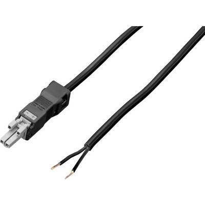 Kabel zasilający prądu stałego z gołymi miedzianymi końcówkami i wtyczką wtryskową, przeznaczony do podłączania urządzeń elektronicznych do źródła zasilania.