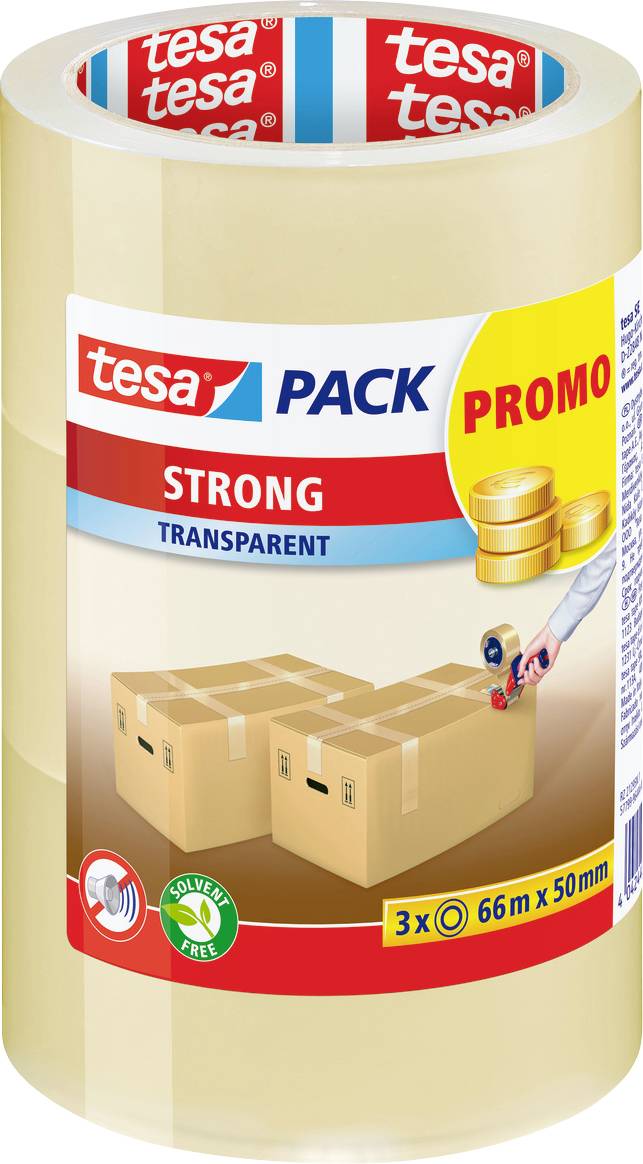 tesa tesapack® 57799-00000-02 клейка стрічка (Д x Ш) 66 м x 50 мм 66 м 1 шт.