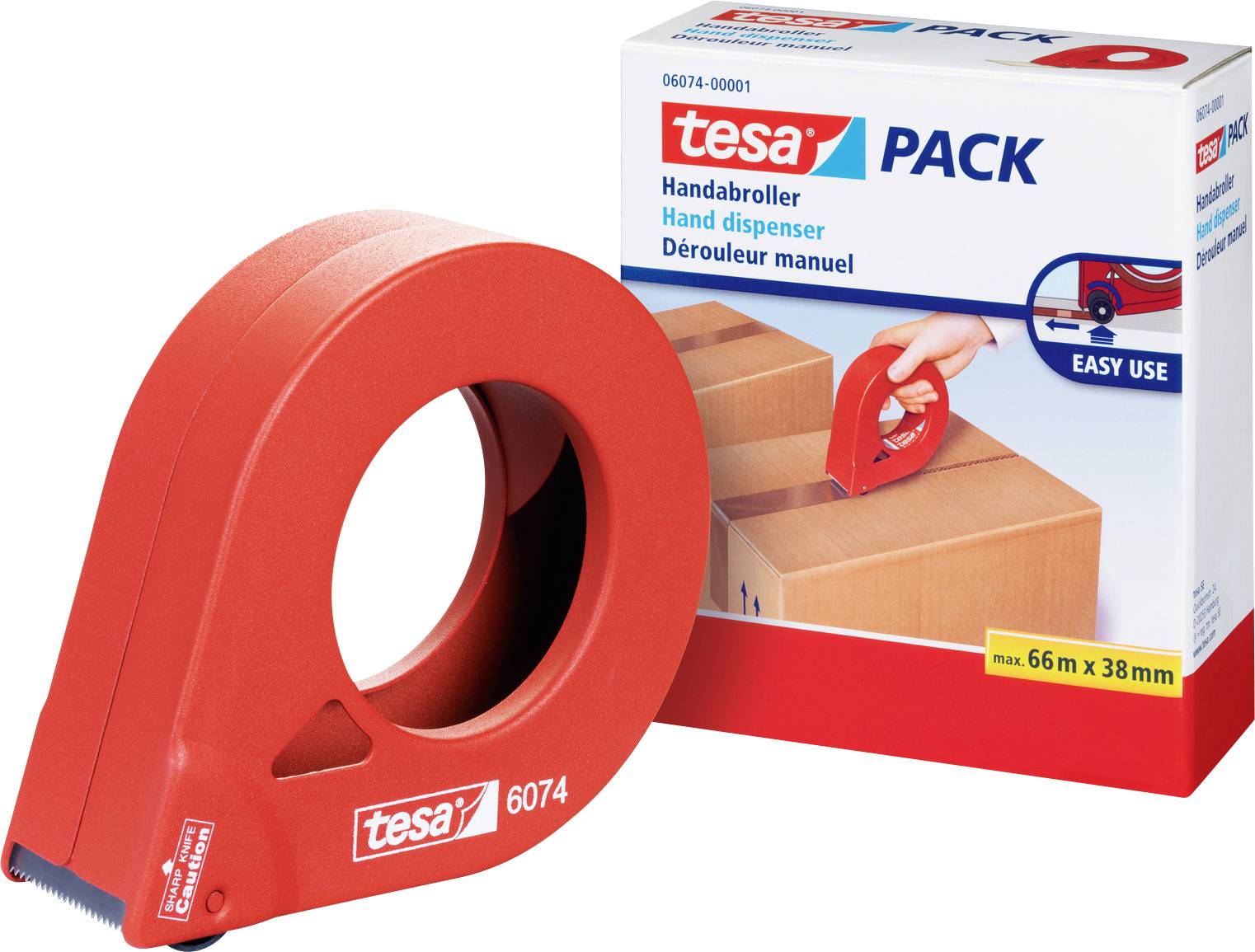 Диспенсер для стрічок tesa червоний