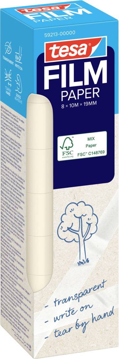 Клейка стрічка tesa tesafilm® 59213-00000-01 (Д x Ш) 10 м x 19 мм 10 м 8 шт.
