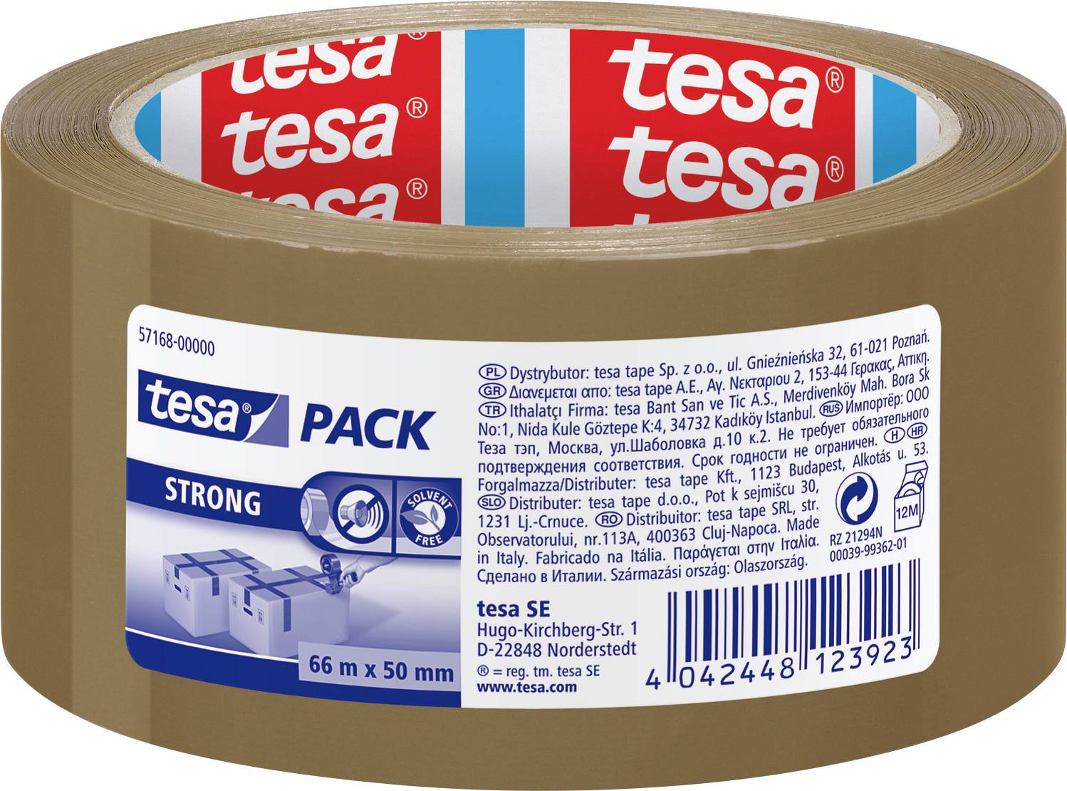 tesa tesapack® 57168-00000-11 Клейкая лента (Д x Ш) 66 м x 50 мм 66 м 1 шт.