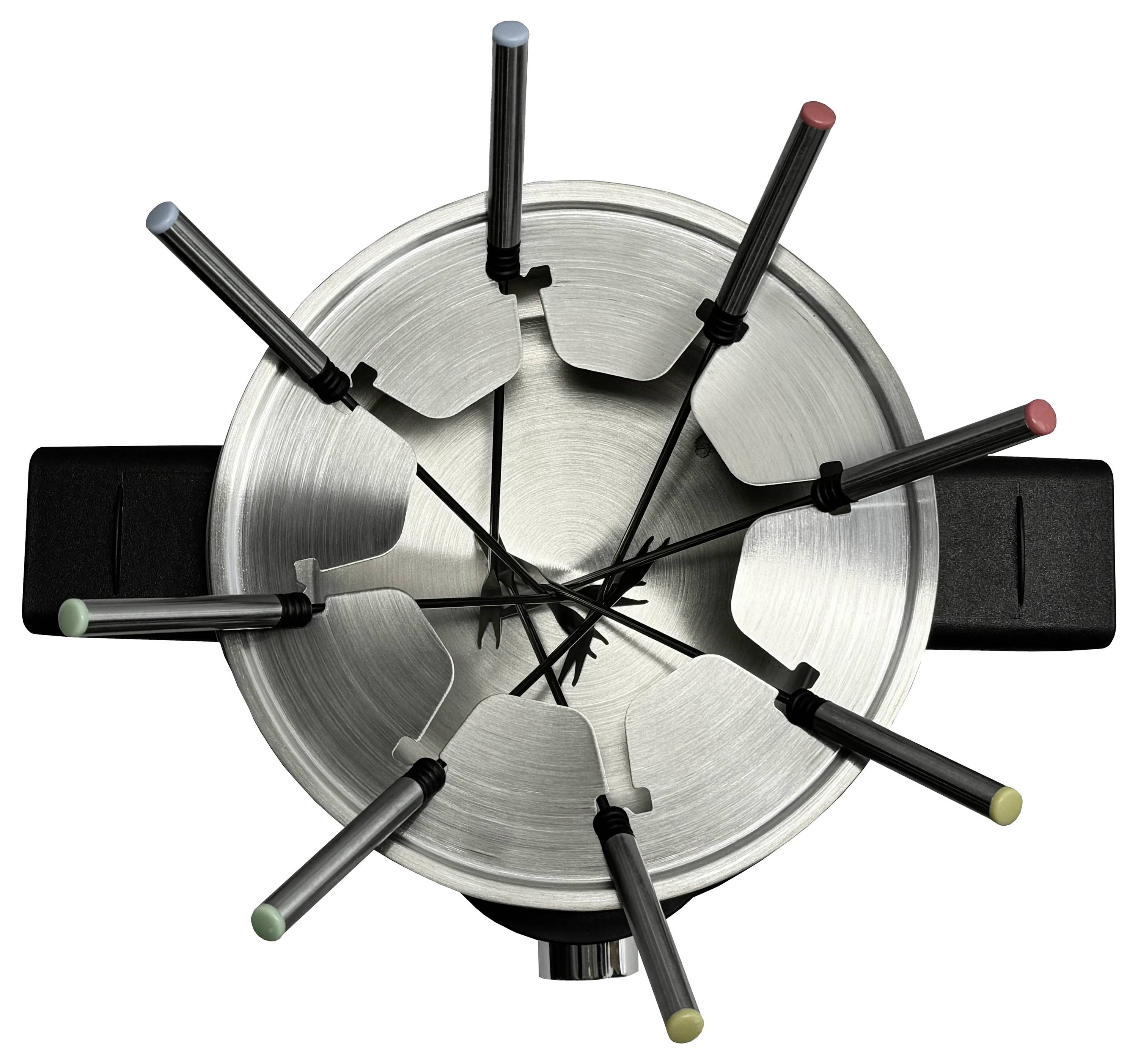 Фондю, Silva, PK-F 140 1500 Вт захист від перегріву, 8 виделок для фондю, чорний колір, нержавіюча сталь